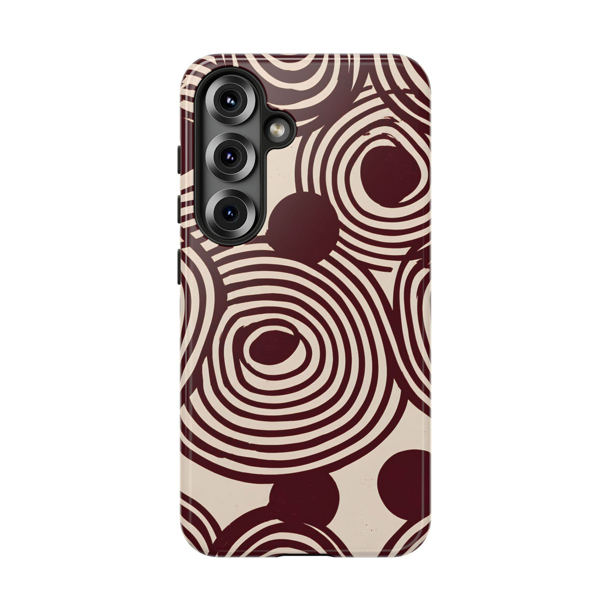 Retrograde | Burgundy Retro Geometric Galaxy Case