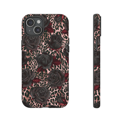 Midnight Rose | Pink Leopard Floral Case