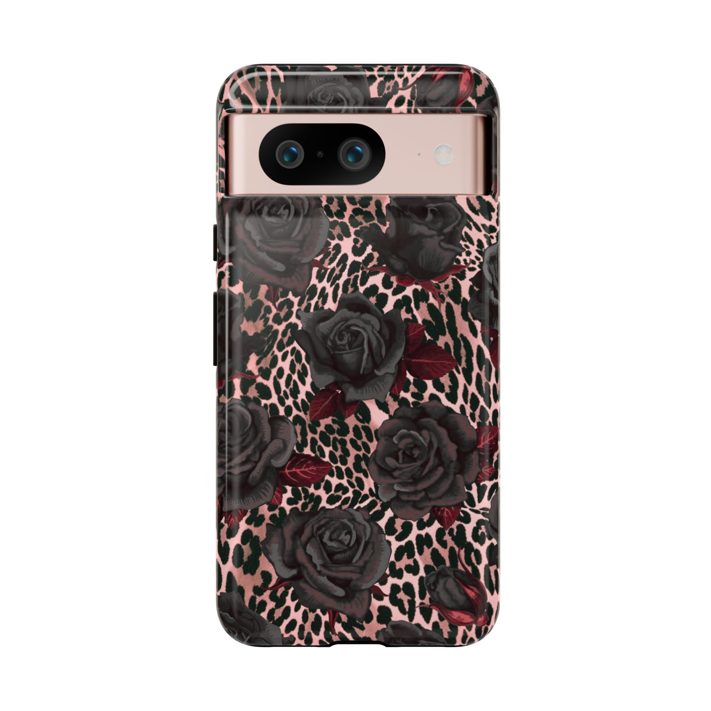 Midnight Rose | Pink Leopard Floral Case