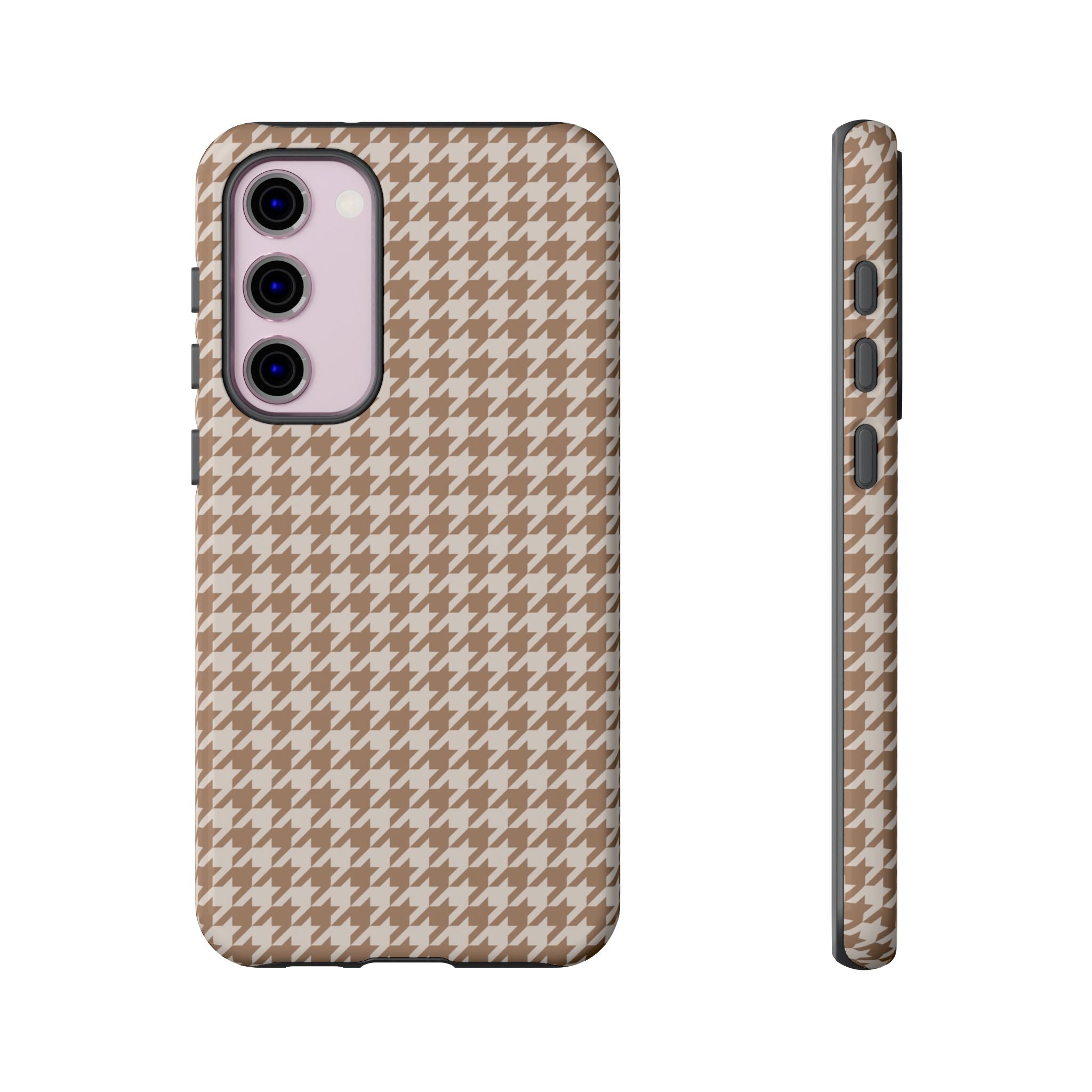 Checked In | Beige Gingham Galaxy Case