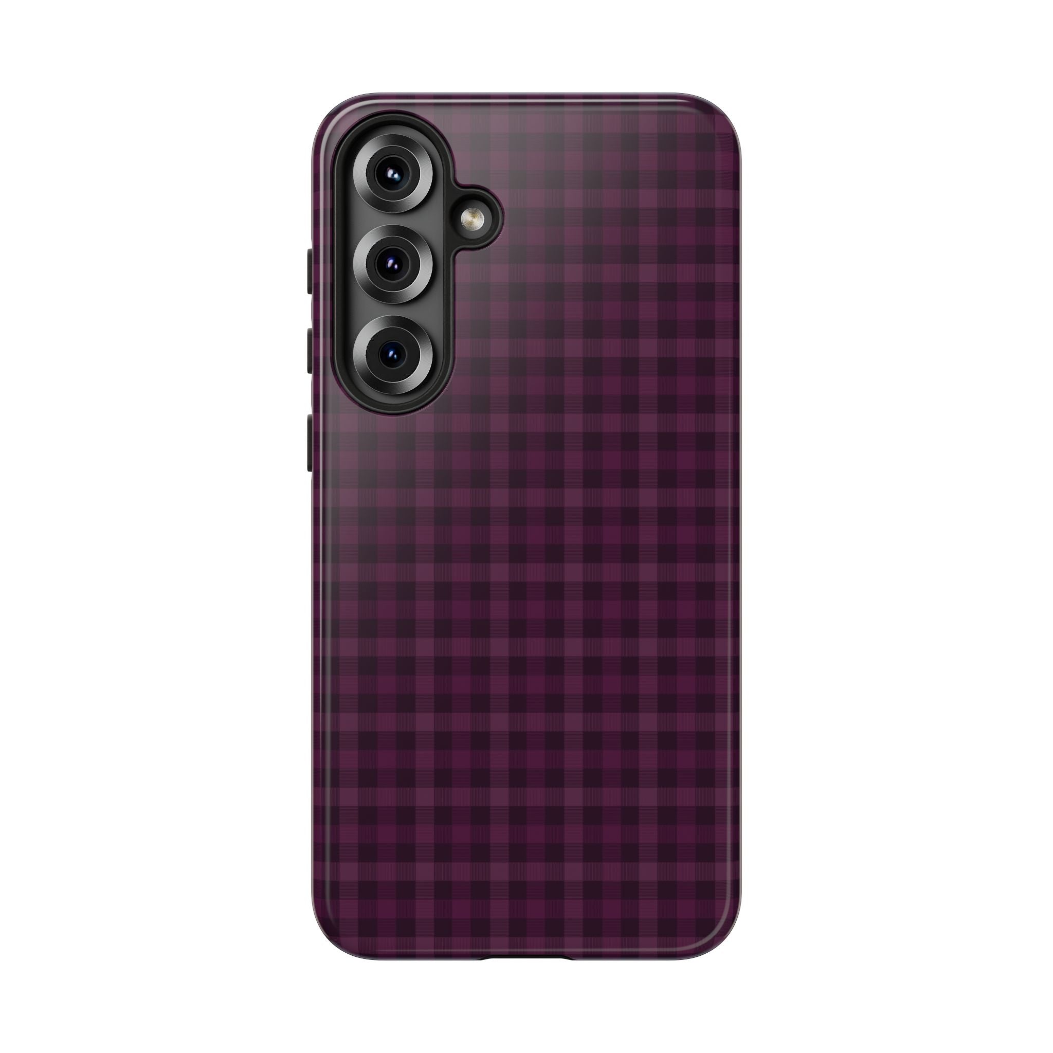 Plum Crush | Purple Plaid Galaxy Case