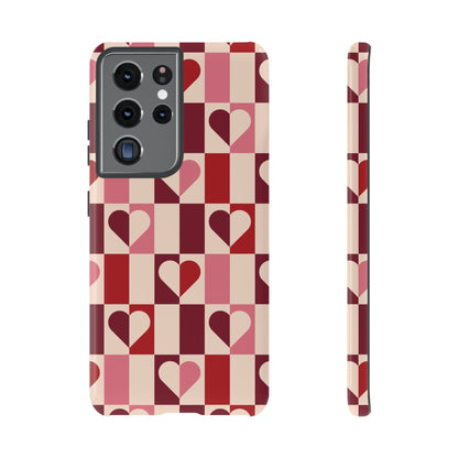 Funda Galaxy con corazones geométricos Devoted