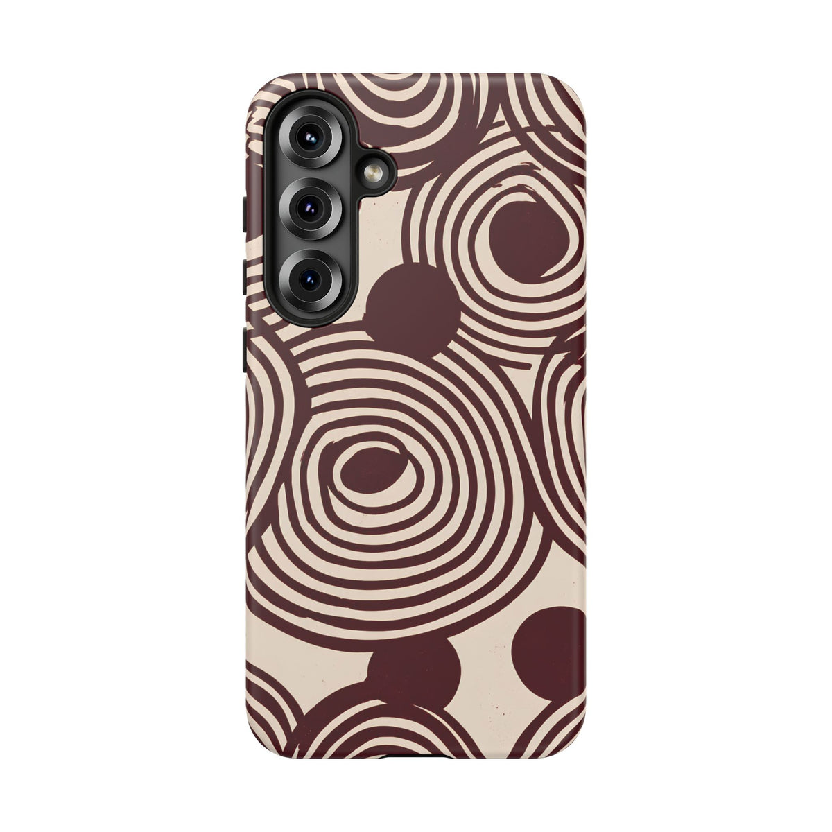 Retrograde | Burgundy Retro Geometric Galaxy Case