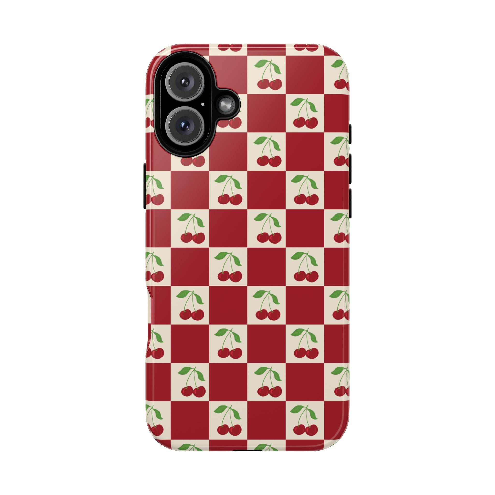 Cherry Check Phone Case