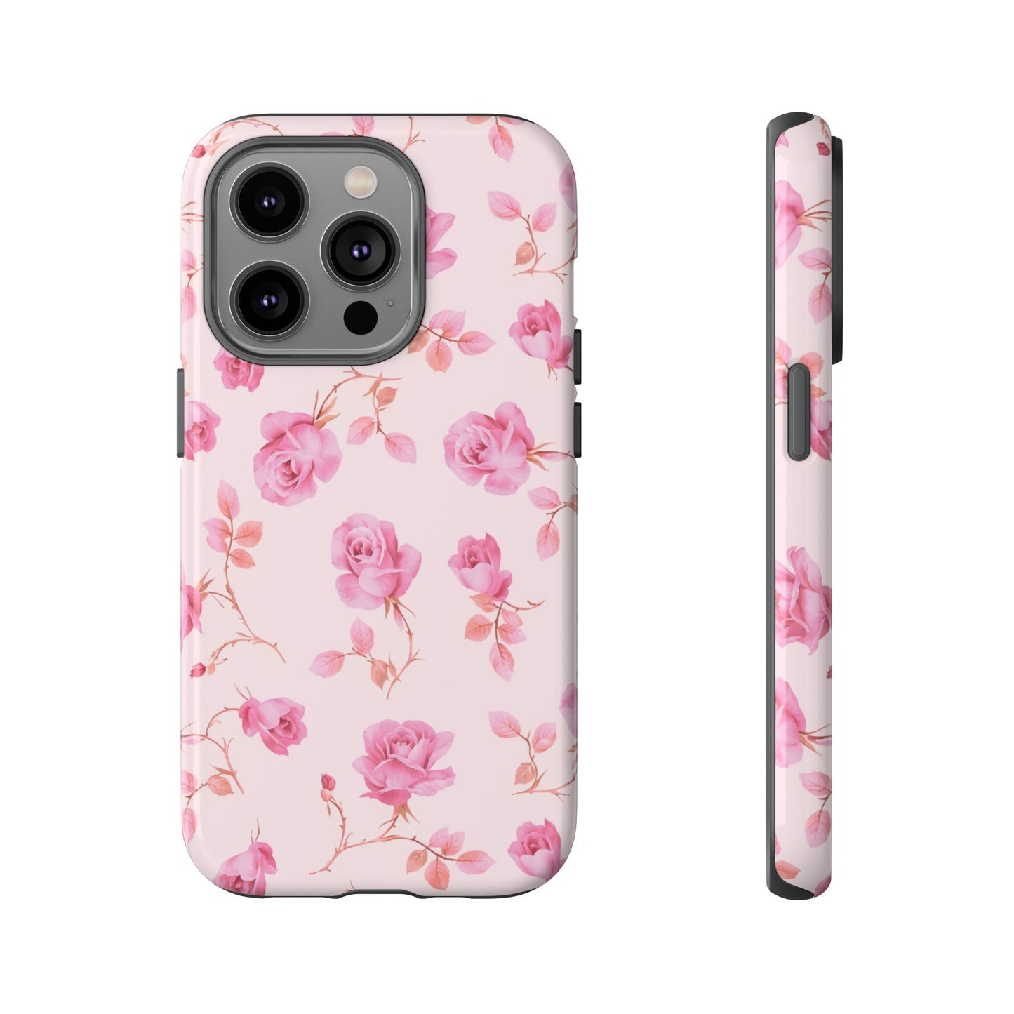 Coque iPhone à motif floral rose | Coquette