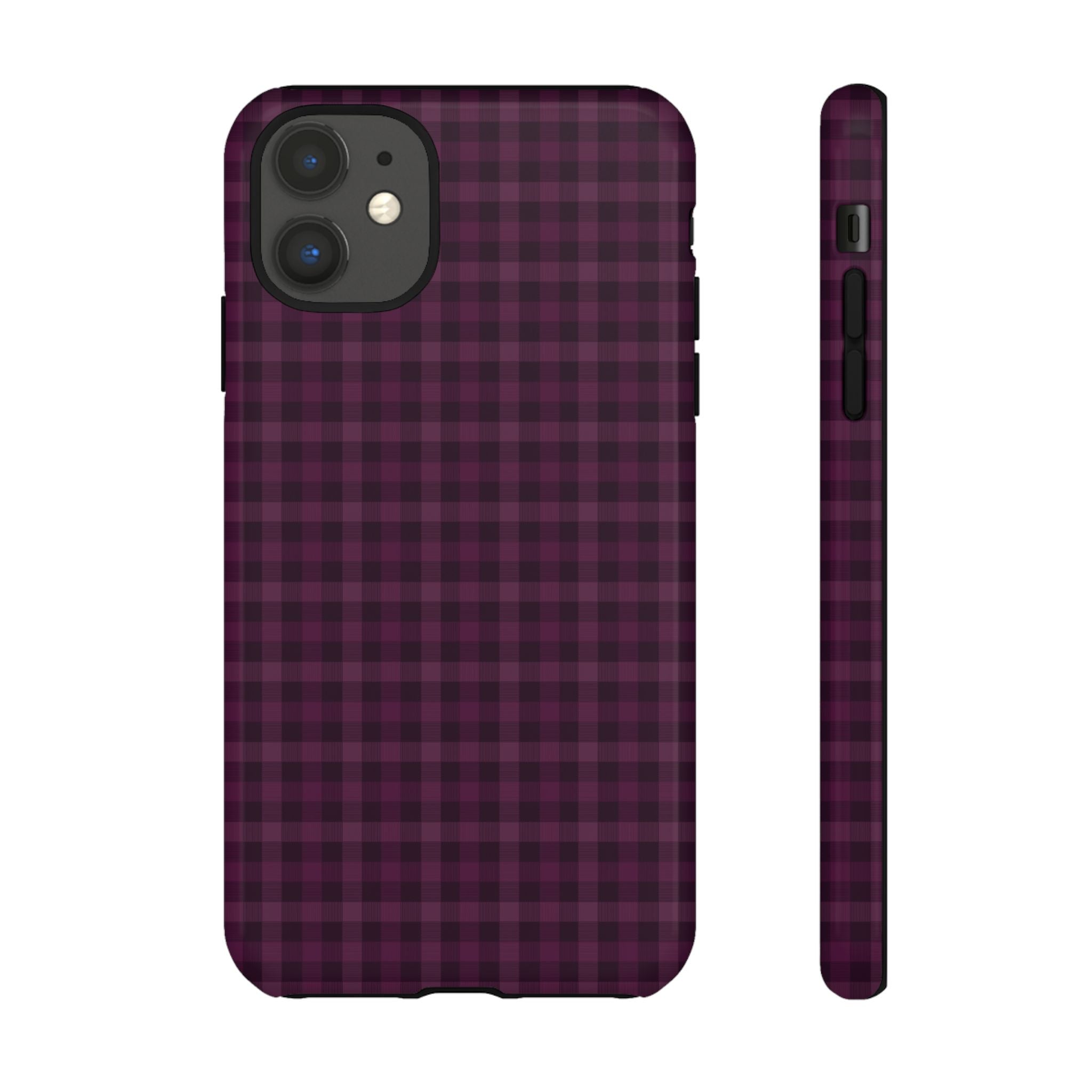 Plum Crush | Purple Plaid iPhone Case