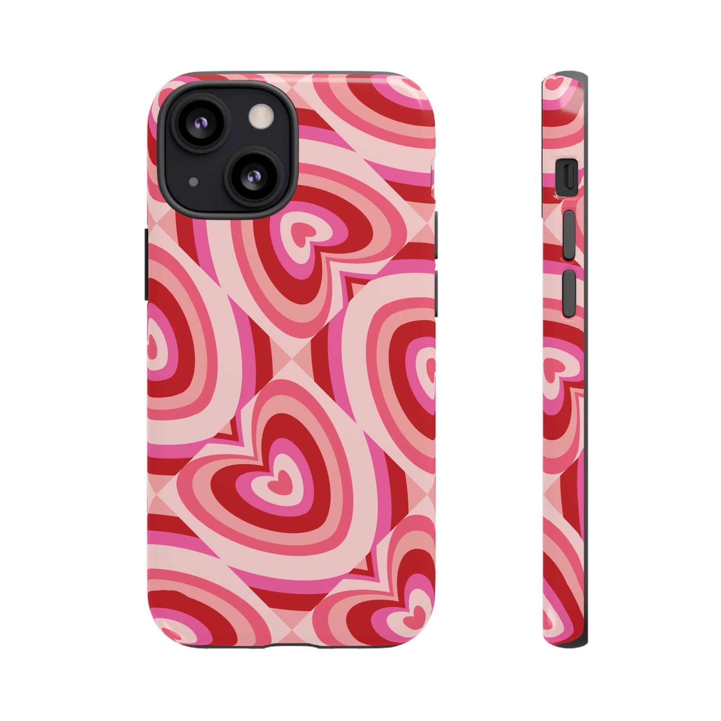 Hearts Squared | Pink Retro Heart Case