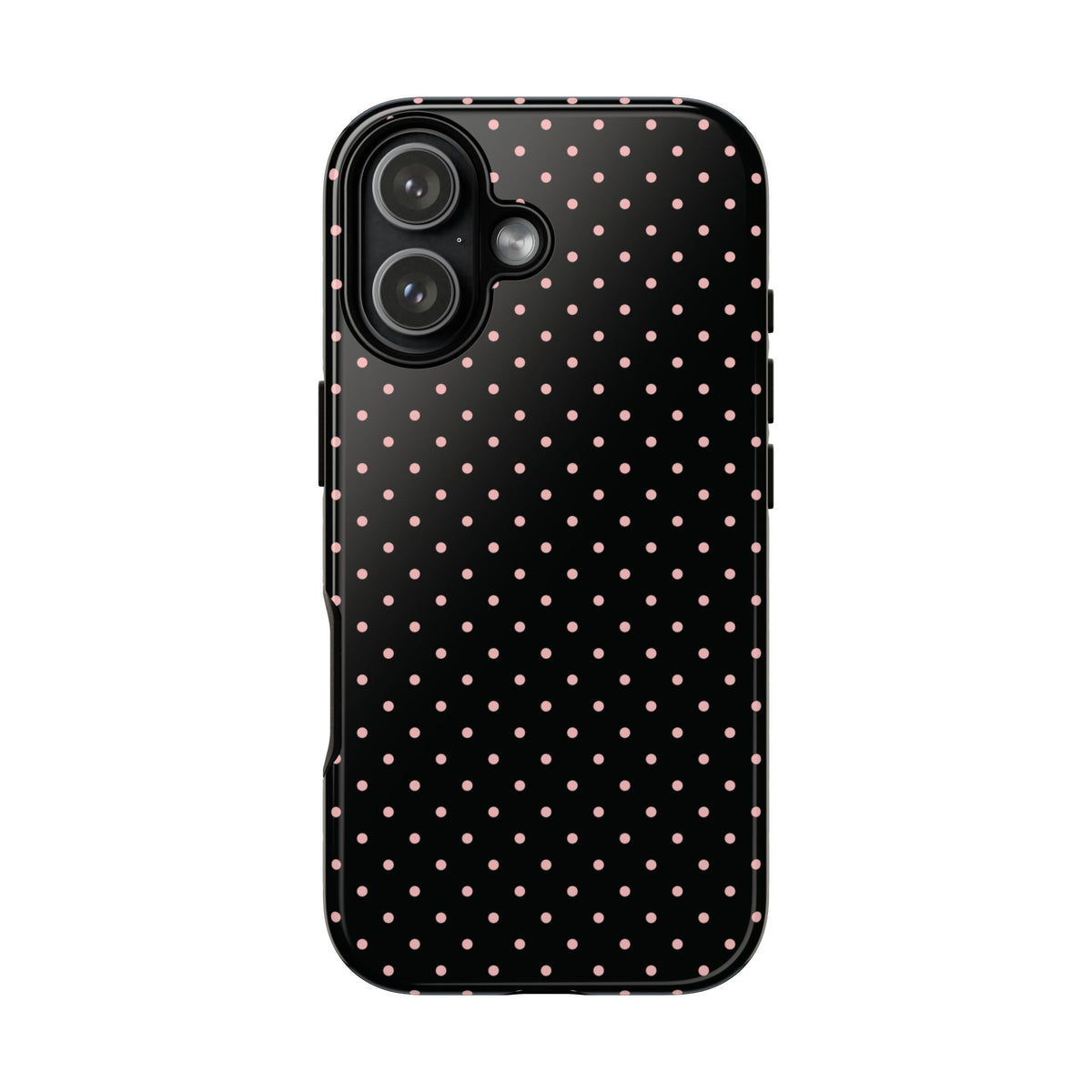 Polka Flirt | Pink & Black Polka Dot iPhone Case