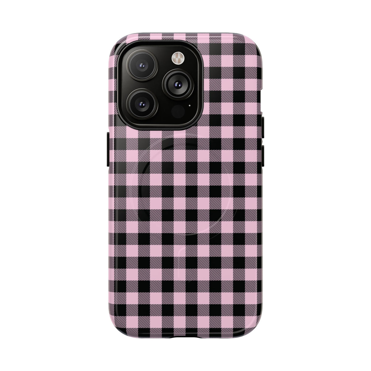 Pink Punk | Pink & Black Check MagSafe Case