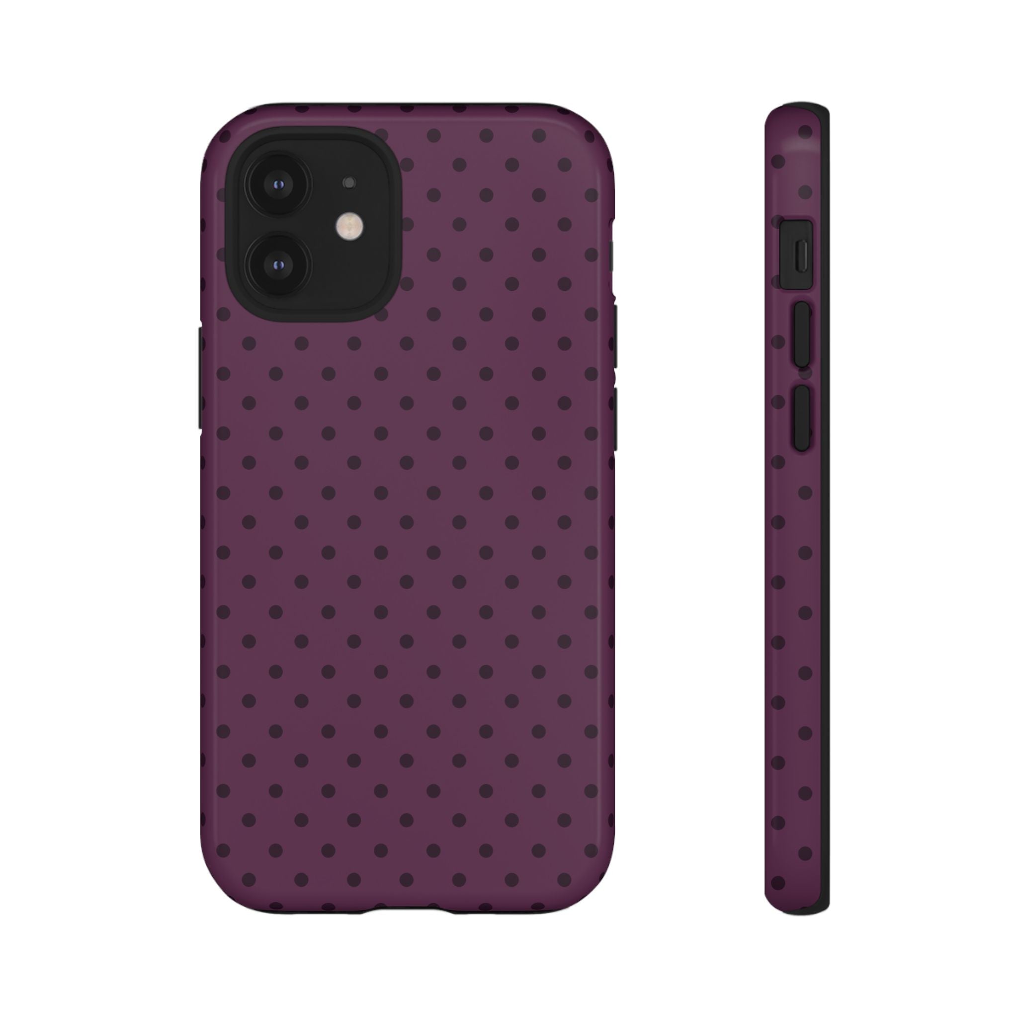 Plum Mood | Polka Dot iPhone Case
