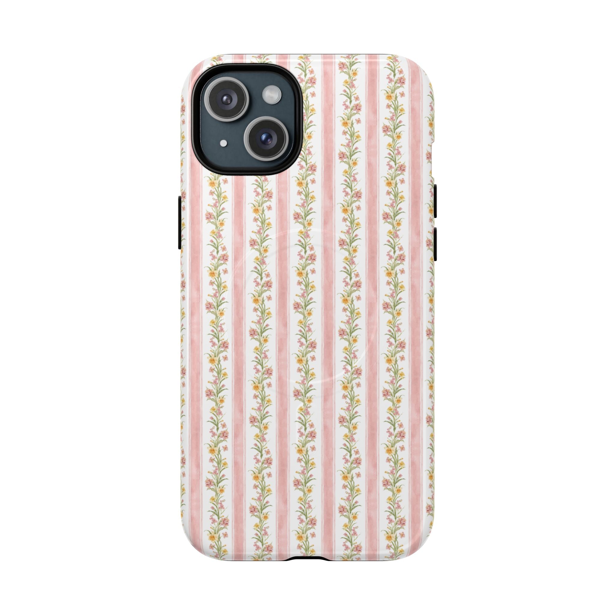 Delightful Floral Stripe MagSafe Case