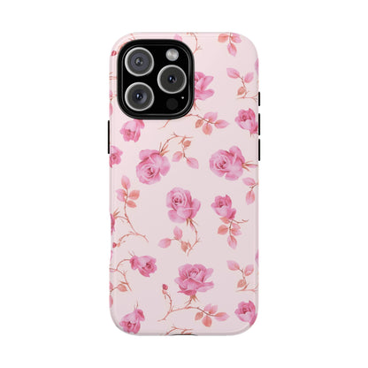 Coque iPhone à motif floral rose | Coquette