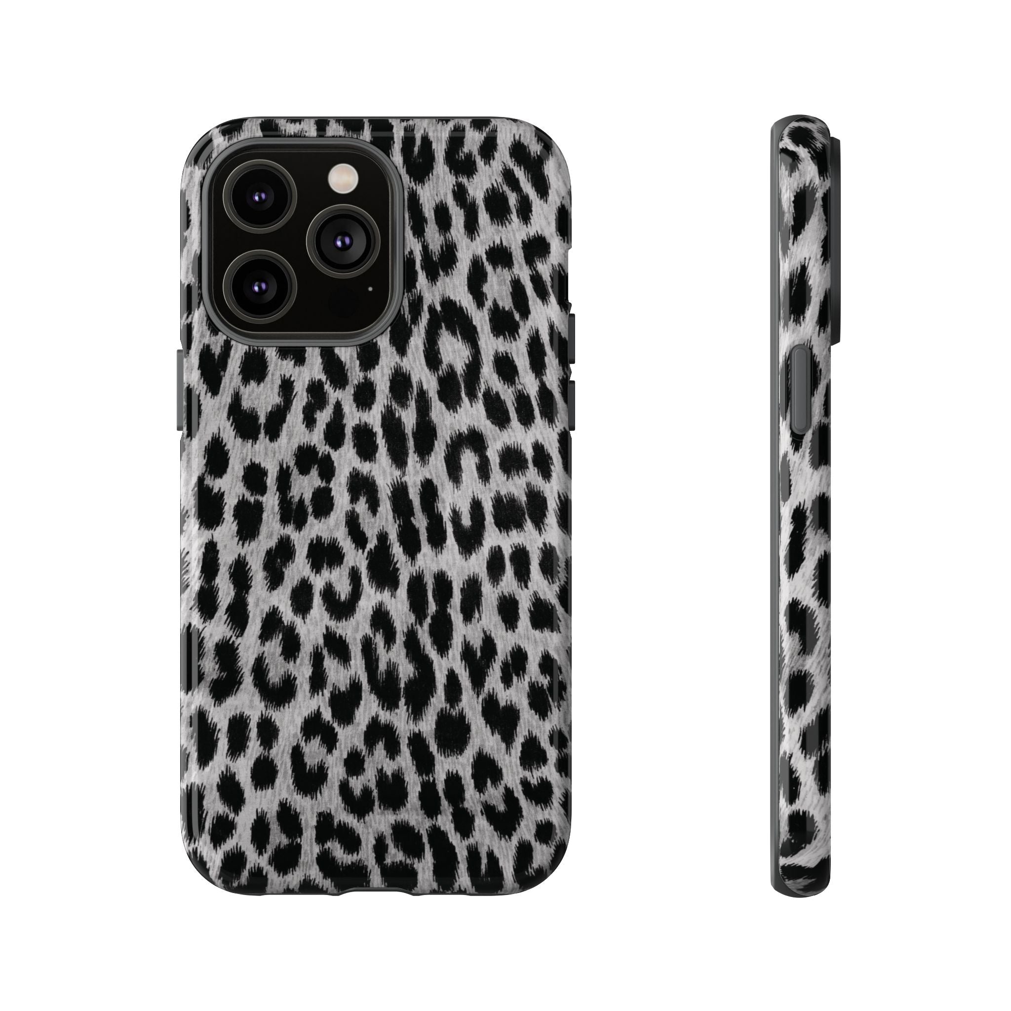 Funda para iPhone con estampado de leopardo gris | Trendsetter