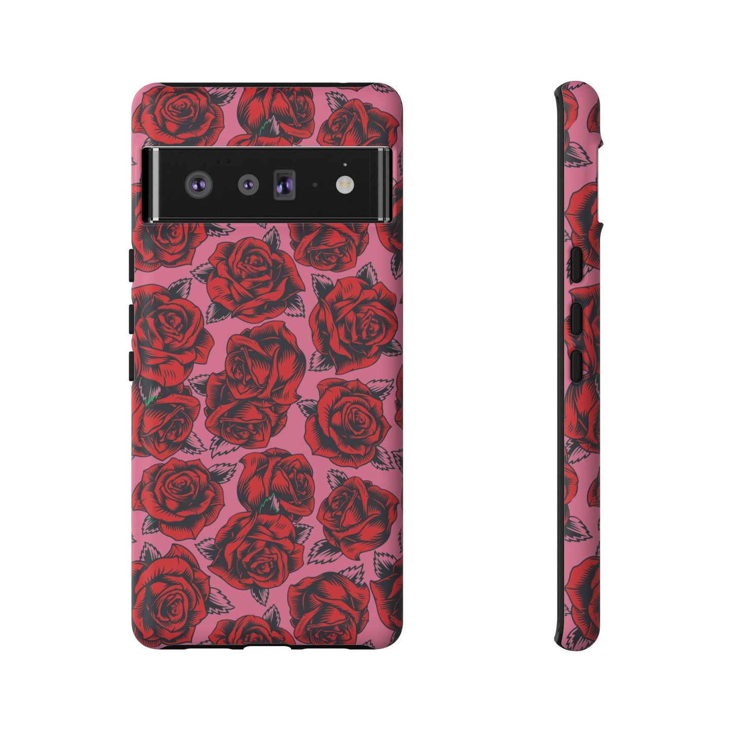 Love Story | Red & Pink Pop Art Rose Floral Case