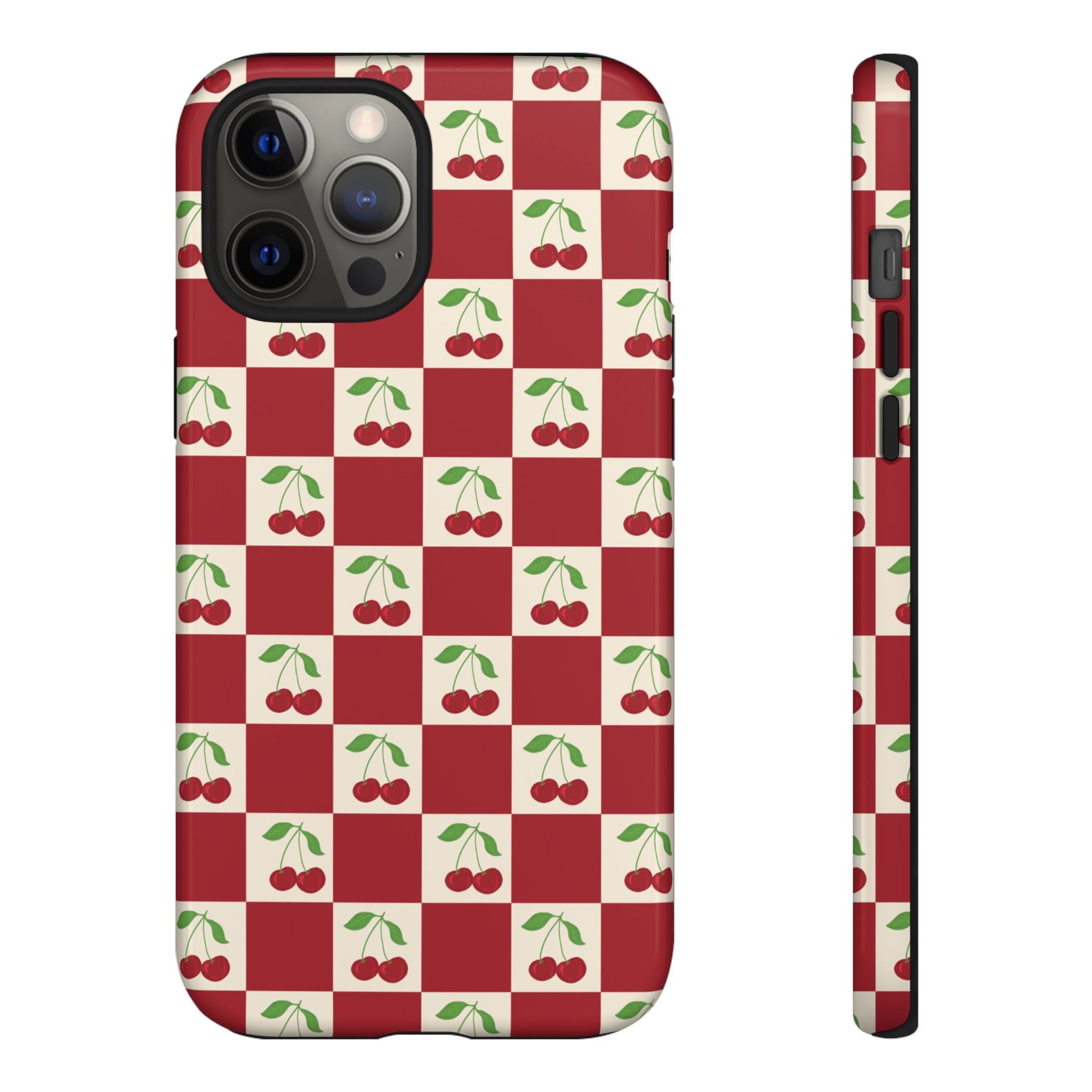 Cherry Check Phone Case