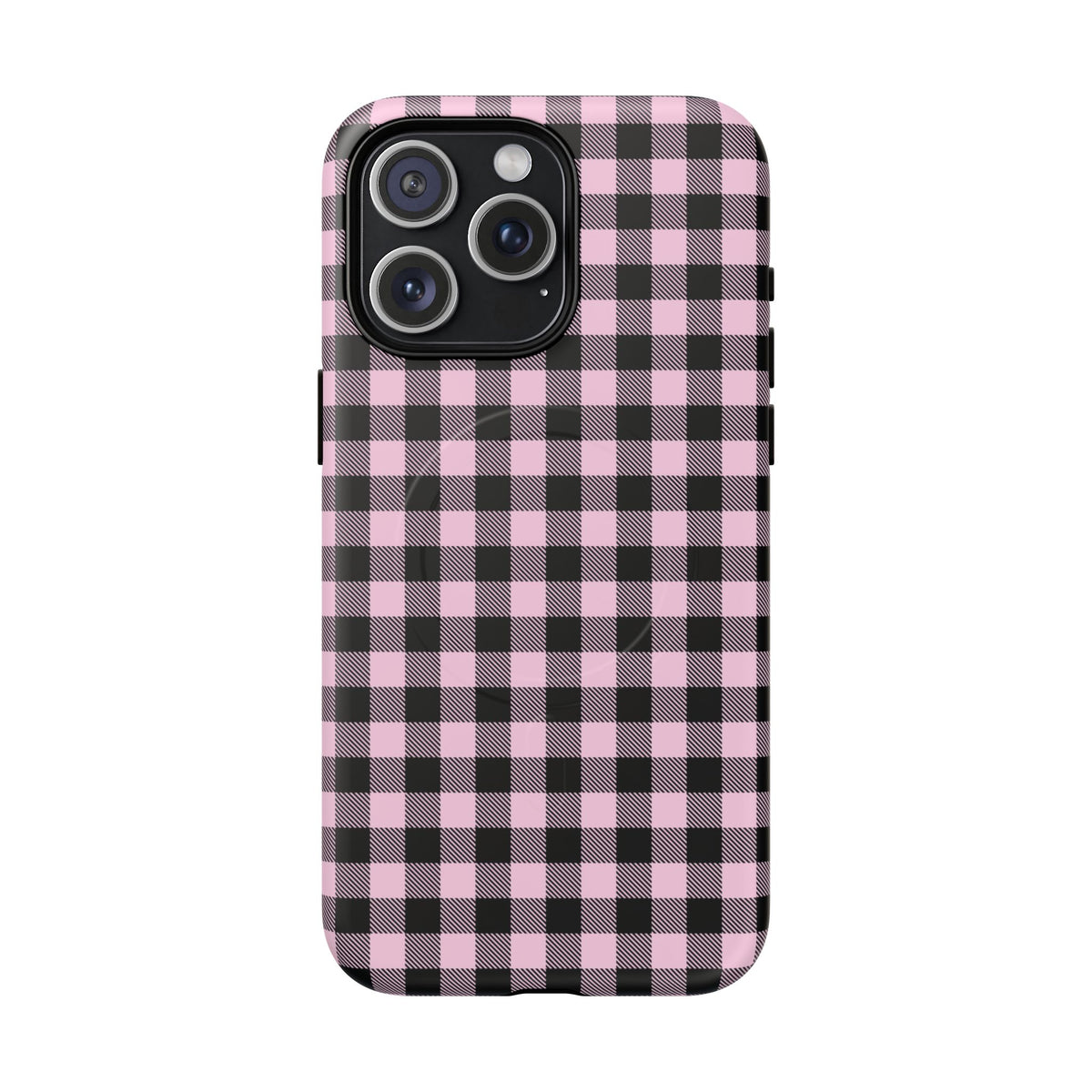 Pink Punk | Pink & Black Check MagSafe Case