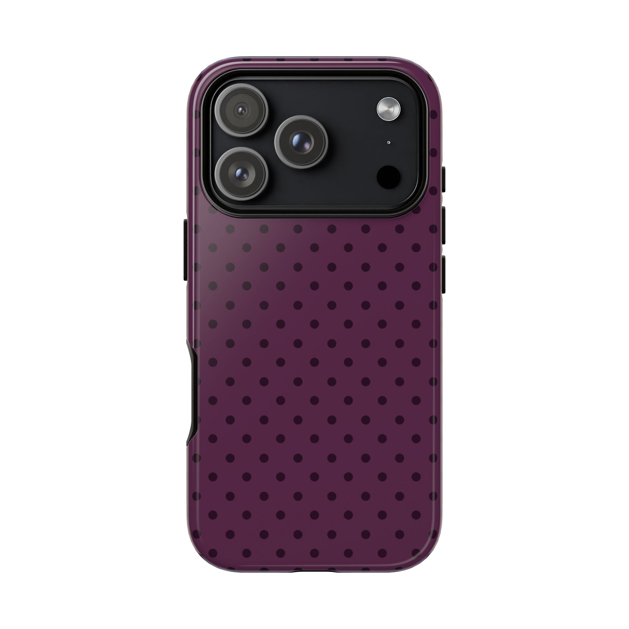 Plum Mood | Polka Dot iPhone Case