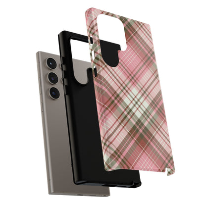 Posh | Preppy Pink Plaid Galaxy Case