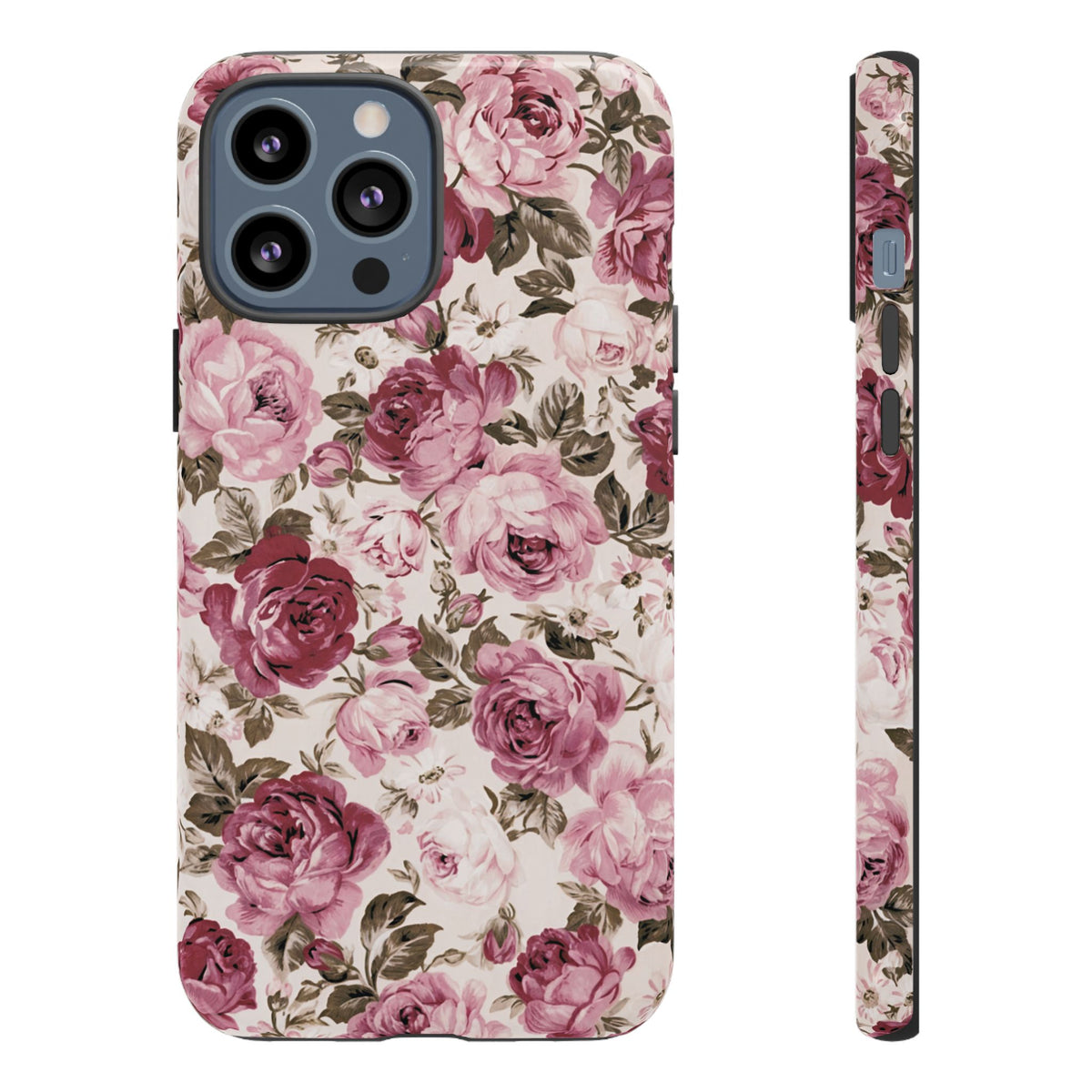 Love Story | Vintage Pink Rose Floral iPhone Case