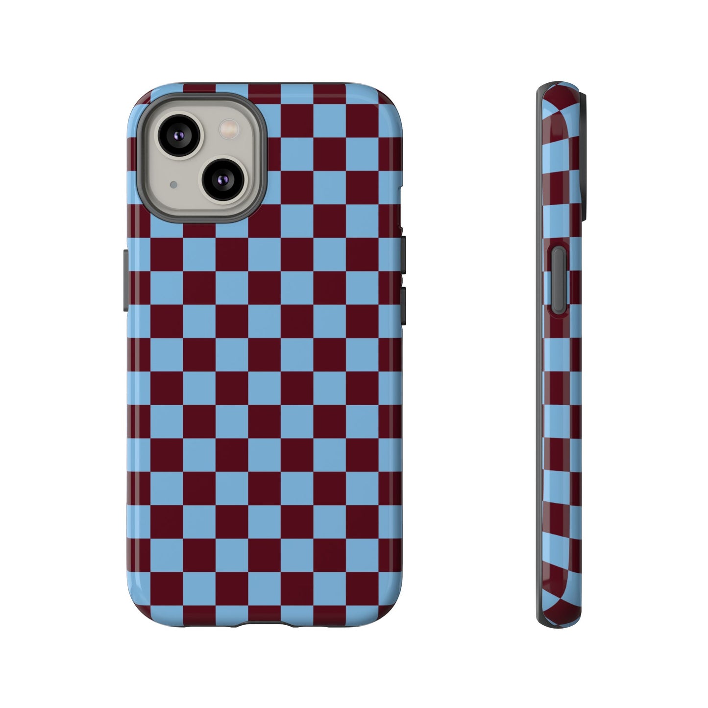 Desprotegido | Funda para iPhone con diseño de tablero de ajedrez retro