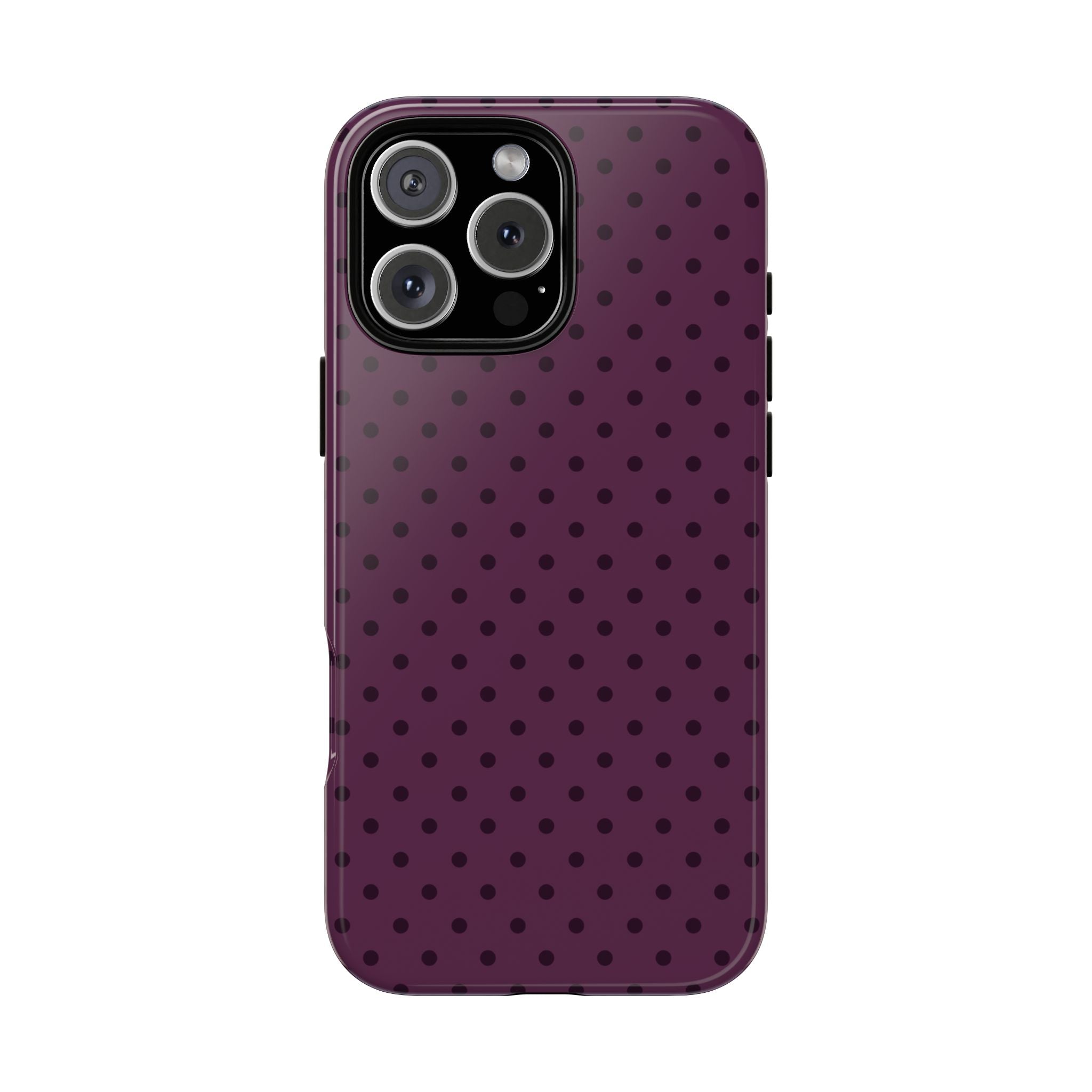 Plum Mood | Polka Dot iPhone Case