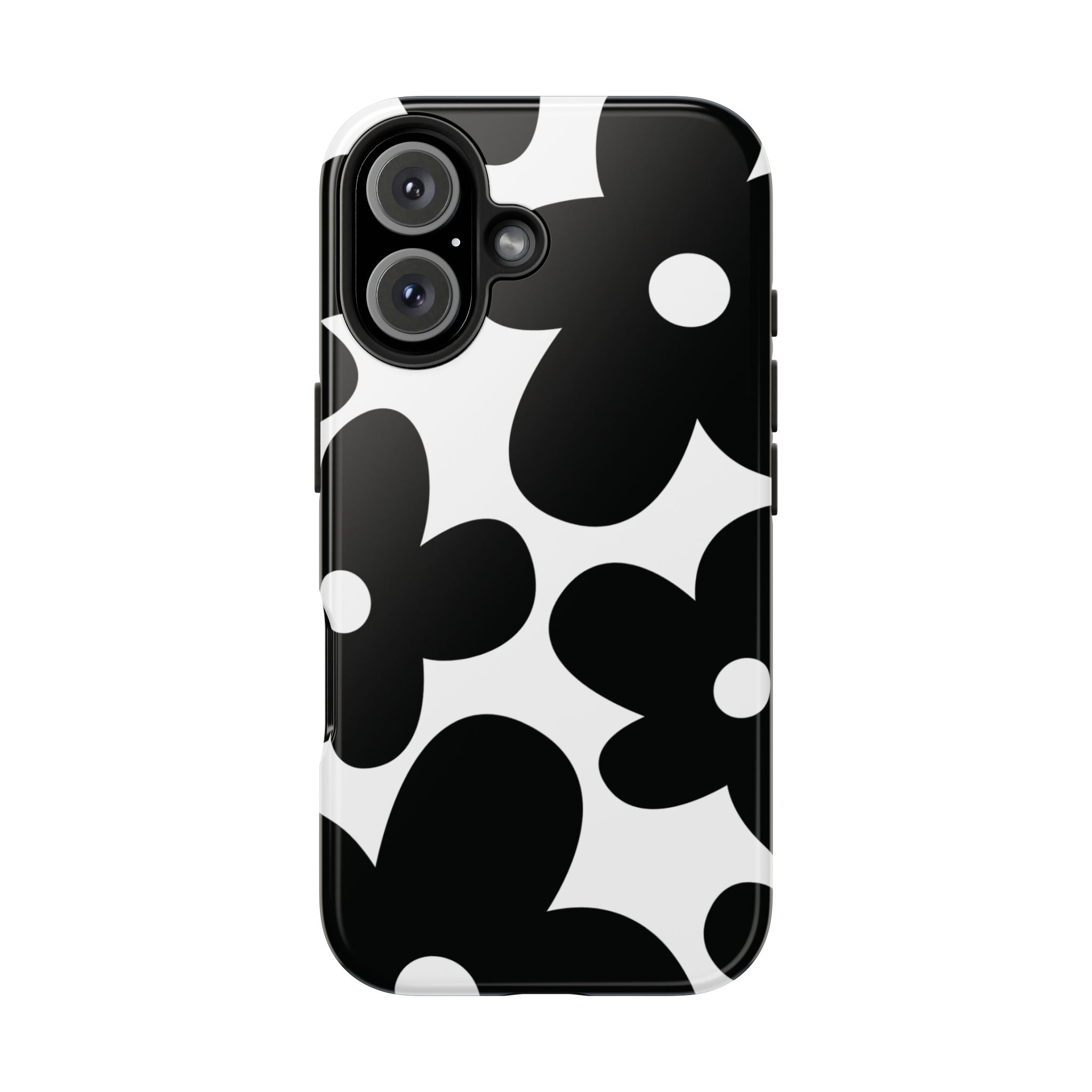 Y2K Daisy Black Flower iPhone Case