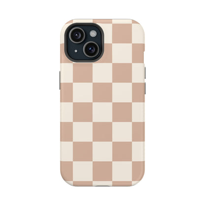 Nude Check | Neutral Checkerboard MagSafe Case