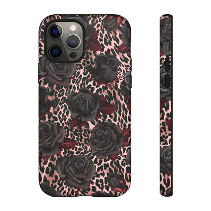 Midnight Rose | Pink Leopard Floral Case