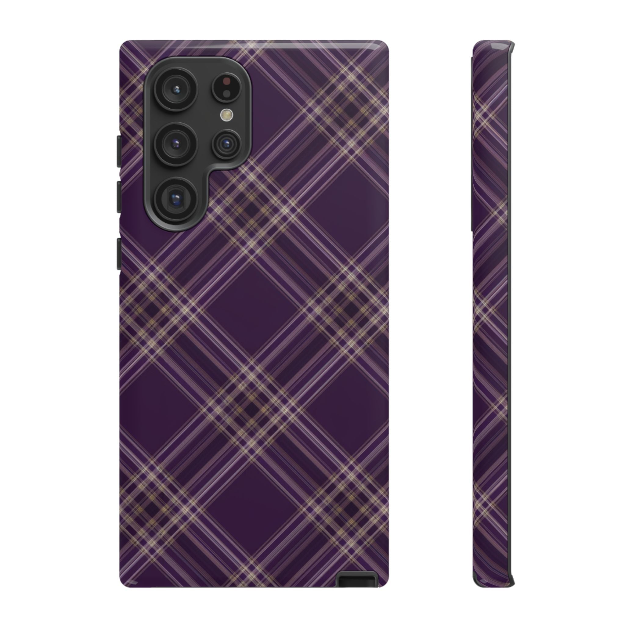 Plum Plaid Galaxy Case