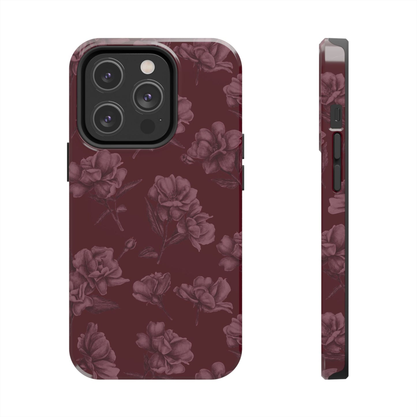 Femme Fatale | Coque iPhone à motif floral foncé