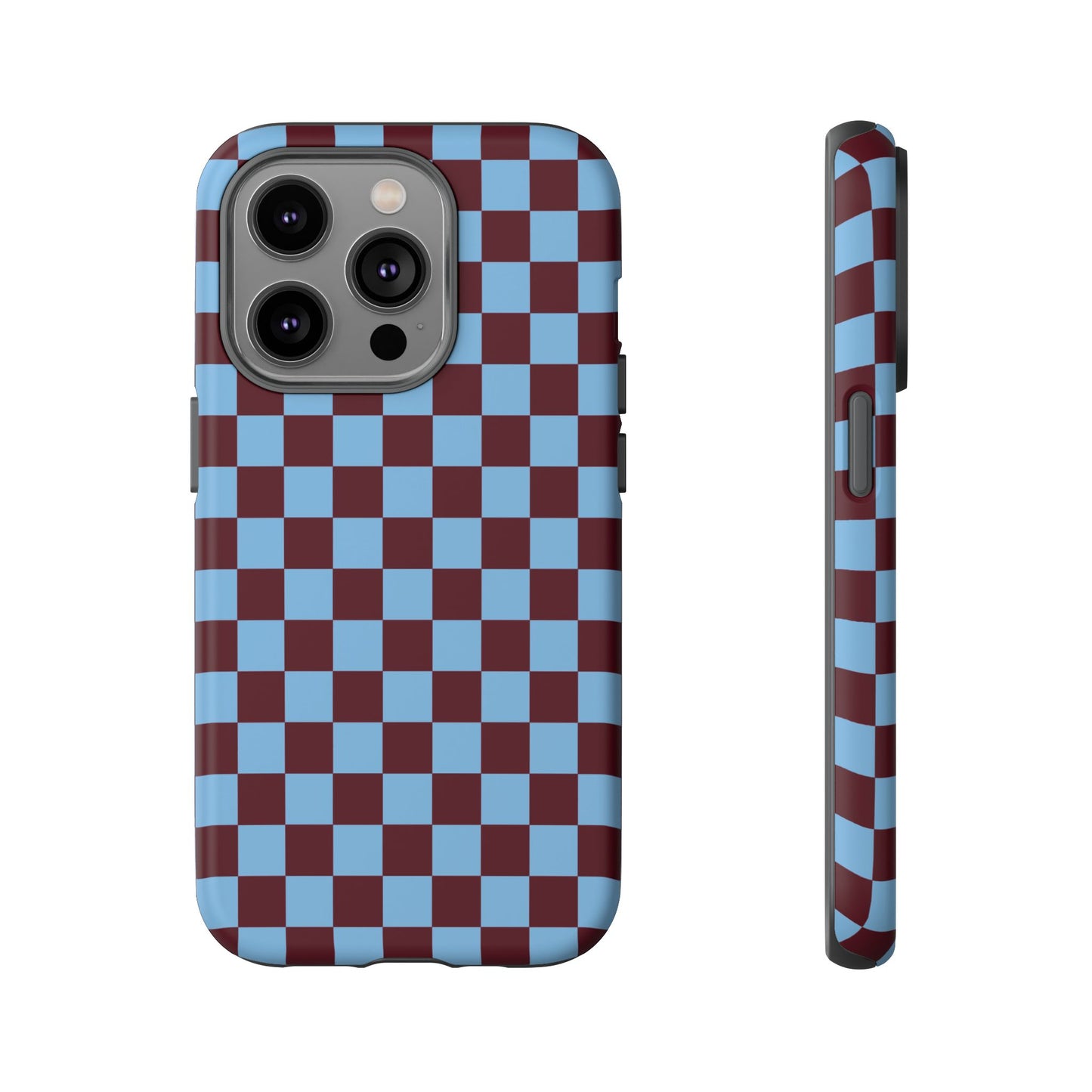 Checked Out | Blue & Brown Checkerboard Case