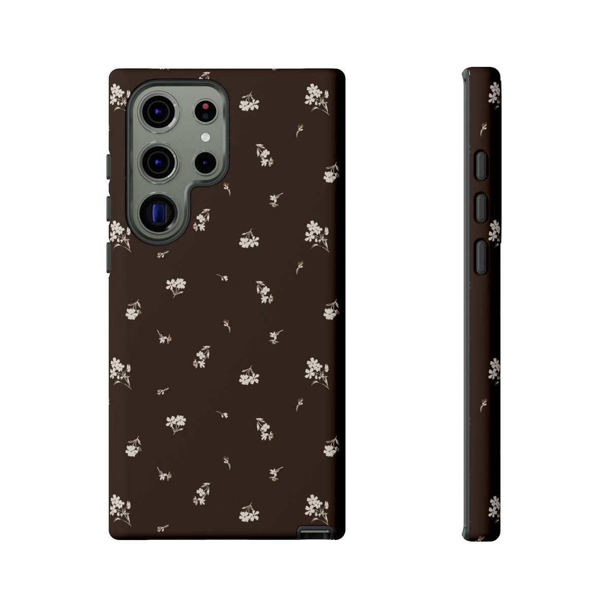Sweet Nothings | Chocolate Brown Floral Galaxy Case