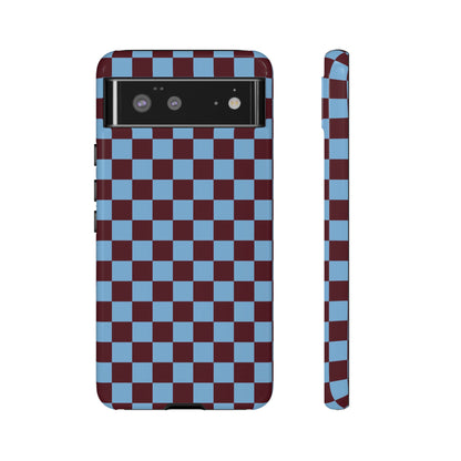 Checked Out | Blue & Brown Checkerboard Case