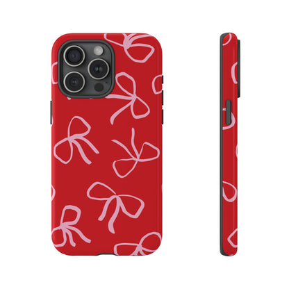 Ribbons & Bows | Red Coquette iPhone Case