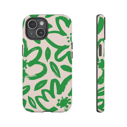 Happy | Green Modern Floral Case