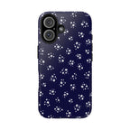 Navy Blooms Floral iPhone Case