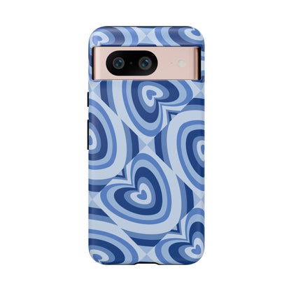 Hearts Squared | Blue Heart Pattern Case