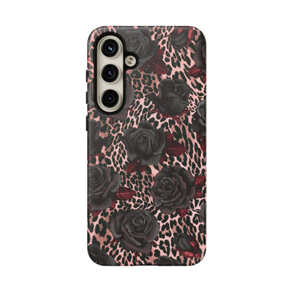 Midnight Rose | Pink Leopard Floral Case