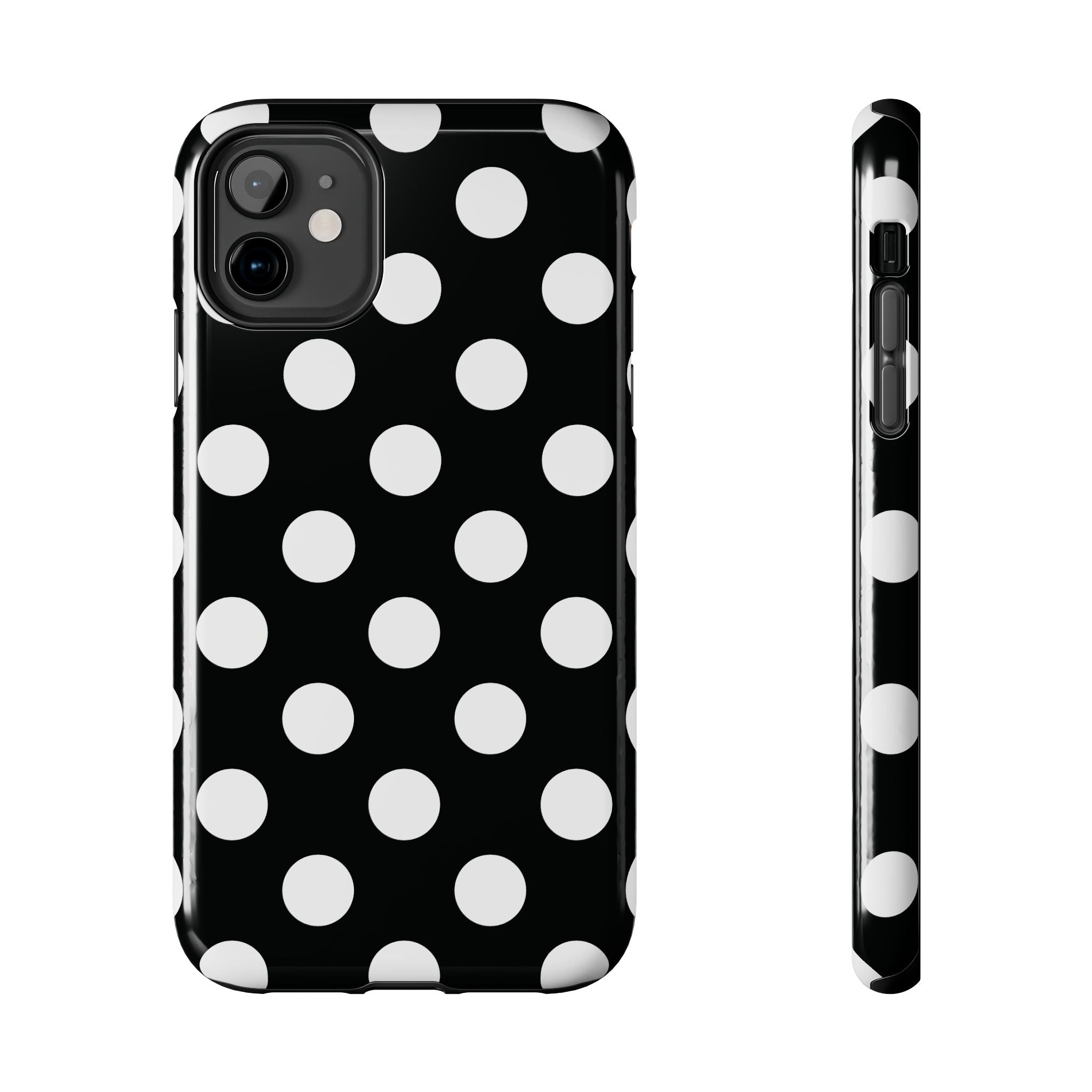 Polka Dots Black & White iPhone Case