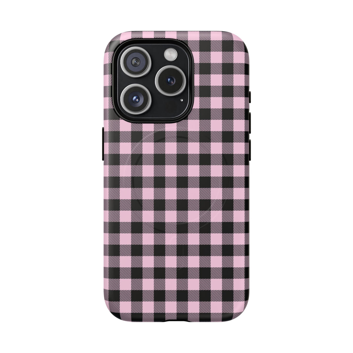 Pink Punk | Pink & Black Check MagSafe Case