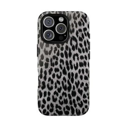 Trendsetter | Gray Leopard Print iPhone Case