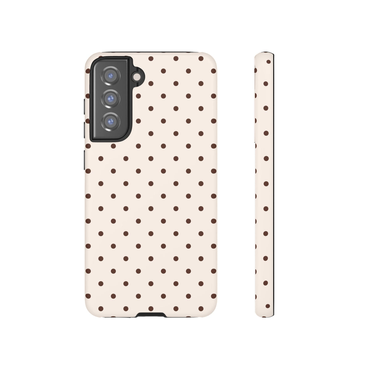 Vanilla Bean | Brown & Ivory Polka Dot Galaxy Case