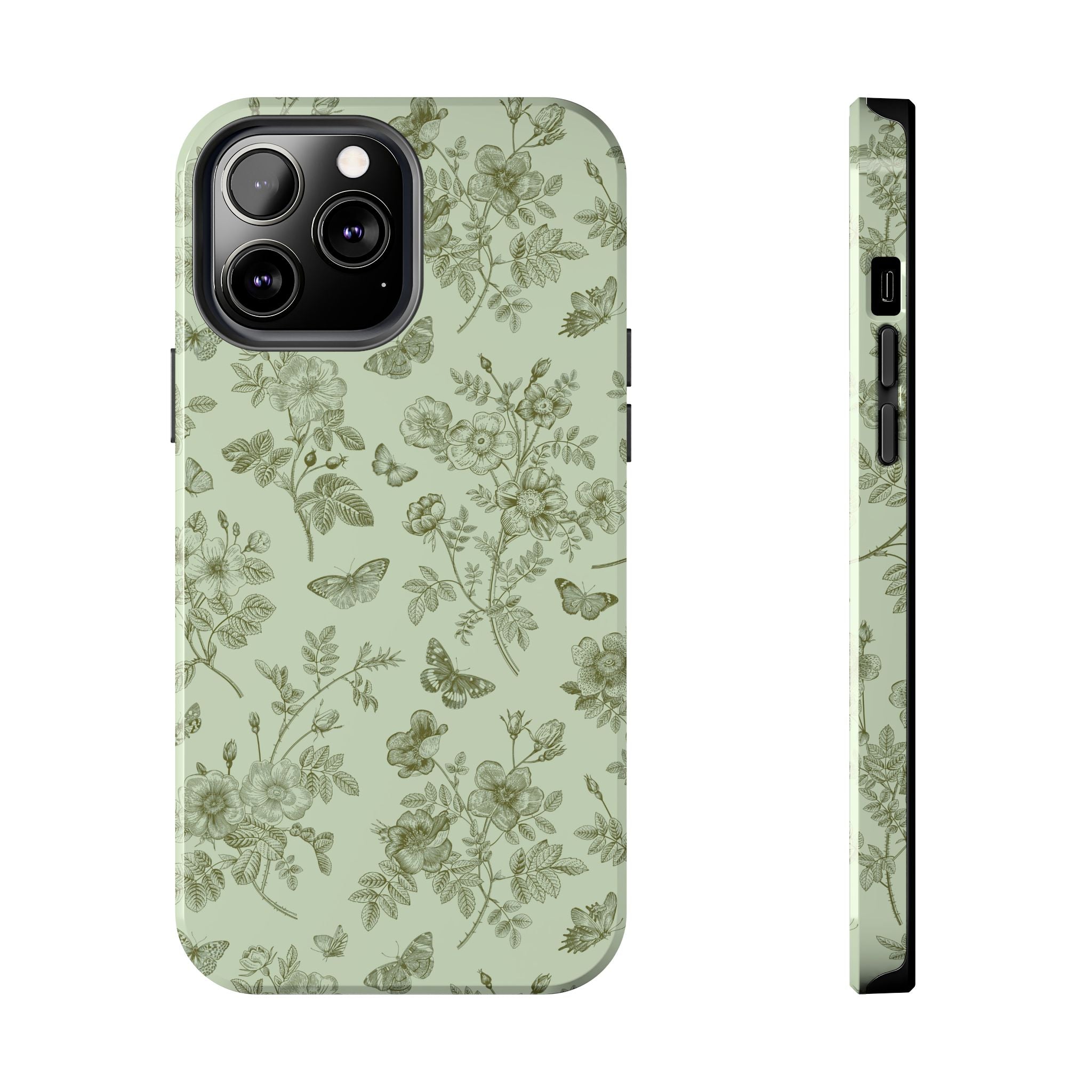 Sage Garden Green Floral iPhone Case