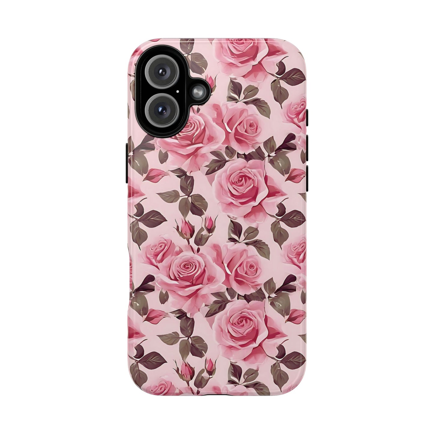 Funda para iPhone con diseño de rosas románticas y flores rosas