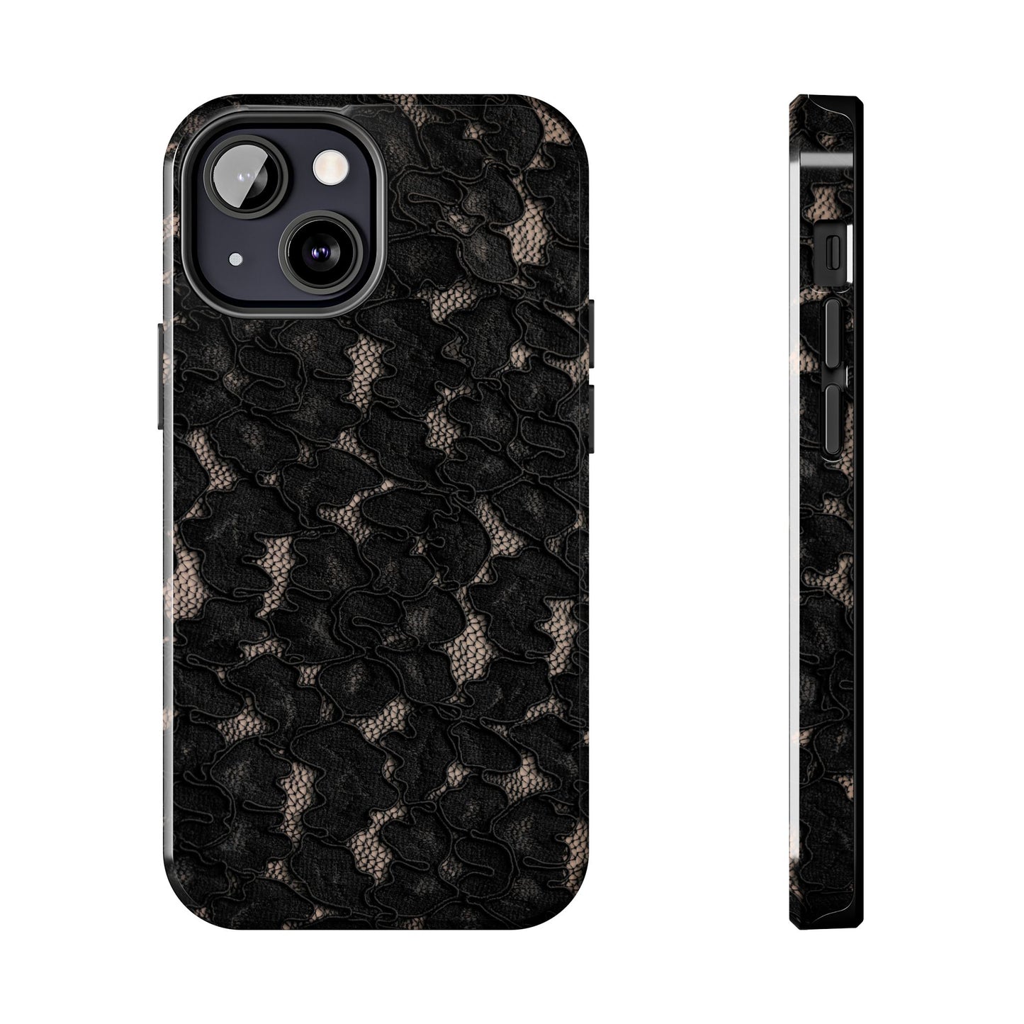 Funda para iPhone de encaje negro | Medianoche