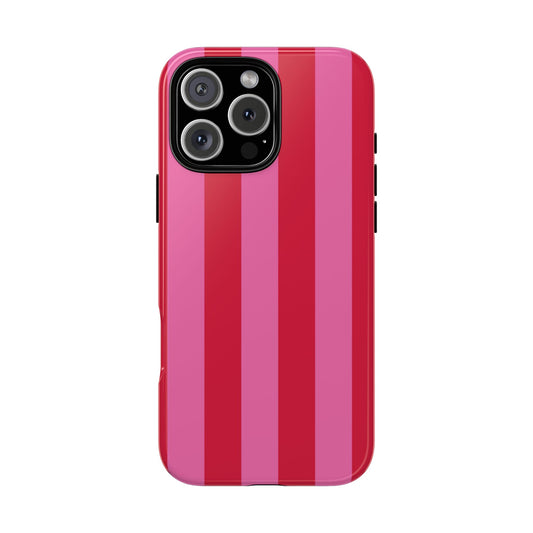 Very Cherry | Pink Striped iPhone Case