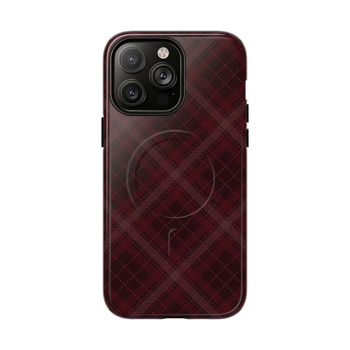 Trendsetter | Burgundy Plaid MagSafe Case