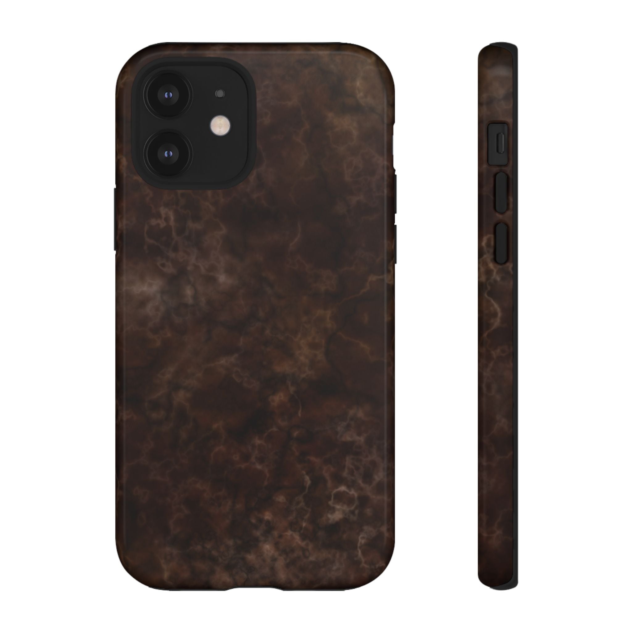 Espresso Brown Marbled iPhone Case