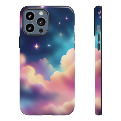 Funda retro para iPhone con diseño de noche estrellada