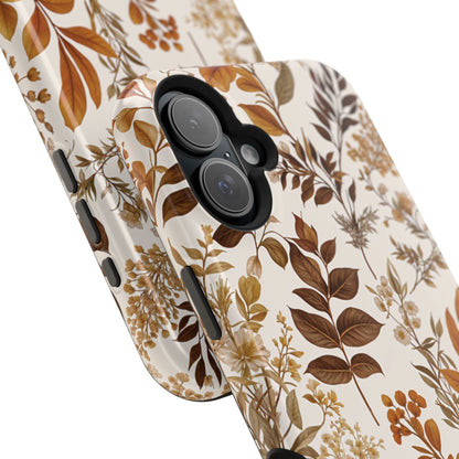 Autumn Botanical | Brown Floral MagSafe Case